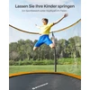 Songmics Sodo batutas su apsauginiu tinklu, Ø 366 cm, su kopėčiomis, juodas, oranžinis