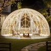 VEVOR Sodo kupolo šiltnamis GB-DOME-15, PVC, baltas / skaidrus, 457 x 290 cm