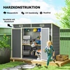Koduva Sodo pašiūrė 2,4 x 1,3 m, plastikinis sodo namelis su grindimis, langas, užrakinamos durys, pilkas
