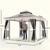 Koduva Sodo pavėsinė su dvigubu stogu, smėlio spalvos, 2,99 x 2,99 x 2,74 m