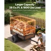 VEVOR Sodo priekaba TC4288, plieninė, 793 l, iki 800 kg, 221 x 81 x 94 cm