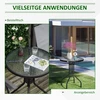 Koduva Sodo stalas balkono stalas, juodas, Ø60 x H70 cm, metalas ir saugus stiklas