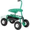 Koduva Sodo vežimėlis su sėdyne, žalias, metalas, 150 kg, 81 x 44,5 x 46-59 cm