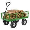VEVOR Sodo vežimėlis V900G su nuimamais tinkliniais bortais, juodas / žalias, iki 408 kg, 184 x 56 x 54 cm