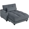 Koduva Sofa-lova su pagalve, tamsiai pilka, 147 x 114 x 86 cm