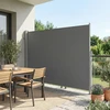 Songmics Šoninė markizė su aliuminio lydinio kasete, 1,8 x 3,5 m, pilka, ištraukiama
