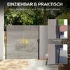 Koduva Šoninė markizė su ištraukiamu ekranu, šviesiai pilka, 3 x 1,4 m