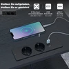 Koduva Šoninis staliukas su įkrovimo stotele, plieno rėmas, USB-C jungtys, stalčiai, kabliukai, 40 x 30 x 60 cm, juodas
