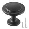 VEVOR Spintelių rankenėlės, 30 vnt., 31 mm, juodos, cinko lydinys