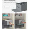 Koduva Spintos organizatoriai su 6 skyriais, 4 vnt., 42 x 30 x 17 cm, pilkai rusvi