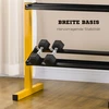 Koduva Stelažas hanteliams, iki 270 kg, 2 lentynos, plieno rėmas, geltonas, 92,5 x 50,5 x 80,5 cm