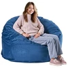 Sofa VEVOR Suaugusiųjų sėdmaišis, apvalus, mėlynas, 117 x 117 x 64 cm