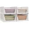 Songmics Sudedamas spintos organizatorius, 4 vnt., baltas, PP plastikas, 43 x 33 x 18,5 cm