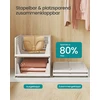 Songmics Sudedamas spintos organizatorius, 4 vnt., baltas, PP plastikas, 43 x 33 x 18,5 cm