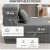 Koduva Sulankstoma grindų sofa-lova su pagalve, tamsiai pilka, 210 x 80 cm