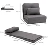 Fotelis Koduva Sulankstoma grindų sofa-lova, tamsiai pilka, 60 x 80 x 56 cm