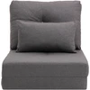 Fotelis Koduva Sulankstoma grindų sofa-lova, tamsiai pilka, 60 x 80 x 56 cm