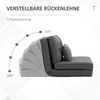 Fotelis Koduva Sulankstoma grindų sofa-lova, tamsiai pilka, 60 x 80 x 56 cm