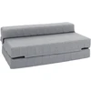 Fotelis Koduva Sulankstoma grindų sofa su miego funkcija, svečių lova, pilka, 138 x 80 x 50 cm
