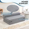 Fotelis Koduva Sulankstoma grindų sofa su miego funkcija, svečių lova, pilka, 138 x 80 x 50 cm