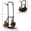 Koduva Sulankstoma laiptinė rankinė vežimėlis su plieniniu rėmu, juoda/oranžinė, iki 120 kg