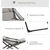 Koduva Sulankstoma saulės gultas su pagalvėle, pilka, 120 kg, 66 x 94 x 79 cm