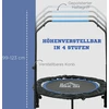 Koduva Sulankstomas fitneso batutas su reguliuojama rankena, Ø102 x 99-123 cm, juodas / mėlynas