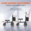 VEVOR Sulankstomas kelio paspirtukas HFK-9270, anglinis plienas, juodas, 91 x 43 x 104 cm