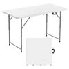 Koduva Sulankstomas kempingo stalas VEVOR, baltas, HDPE ir anglinis plienas, 122 x 60 cm