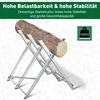 Koduva Sulankstomas sawhorse malkoms, metalas, sidabrinis, 83 x 83 x 79 cm