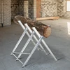 Koduva Sulankstomas sawhorse malkoms, metalas, sidabrinis, 83 x 83 x 79 cm