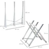 Koduva Sulankstomas sawhorse malkoms, metalas, sidabrinis, 83 x 83 x 79 cm