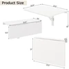 Promotion Sulankstomas sieninis stalas 80x60 cm baltas spalvos