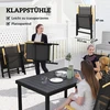 Lauko baldų komplektas Koduva Sulankstomas sodo valgomojo baldų komplektas 6 asmenims, juodas, aliuminis, 1 stalas + 6 kėdės