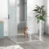 Koduva Sulankstomas šuniukų aptvaras su moduline konstrukcija, plieno rėmas, baltas, 123 x 102 x 90 cm