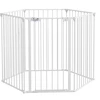 Koduva Sulankstomas šuniukų aptvaras su moduline konstrukcija, plieno rėmas, baltas, 123 x 102 x 90 cm