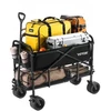Koduva Sulankstomas transportavimo vežimėlis VEVOR W26, juodas, 400 l, iki 204 kg, 112 x 56 x 80 cm