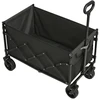 Koduva Sulankstomas transportavimo vežimėlis su rankena, 4 sustiprinti ratai, juodas, 49,5 x 79,5 x 90,5 cm