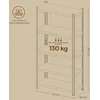 Koduva Sunkių daiktų lentyna, 30 x 75 x 150 cm, plienas ir MDF, 5 reguliuojamos lentynos, 650 kg