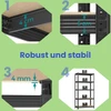 Koduva Sunkių daiktų stelažas, 50 x 100 x 200 cm, juodas, iš cinkuoto plieno ir MDF, 5 reguliuojamos lentynos