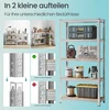 Koduva Sunkiųjų daiktų lentyna, 40 x 90 x 180 cm, cinkuotas plienas ir MDF, sidabrinė