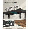 Songmics Sunkiųjų daiktų lentyna su 5 lentynomis, plienas ir MDF, 30 x 75 x 150 cm, juoda