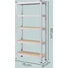 Koduva Sunkiųjų daiktų stelažas, 2 vnt., 75 x 30 x 150 cm, plienas ir MDF, sidabrinės spalvos
