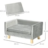 Koduva Šuns sofa lova su medinėmis kojelėmis, tamsiai pilka, 64 x 45 x 36 cm