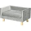 Koduva Šuns sofa lova su medinėmis kojelėmis, tamsiai pilka, 64 x 45 x 36 cm