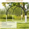 Koduva Šunų agility rinkinys, 4 dalių, 89 x 69 x 99 cm, balta + juoda