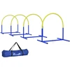 Koduva Šunų agility rinkinys, 4 lankai, mėlyna ir geltona, 88 x 64 x 95 cm