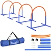 Koduva Šunų agility rinkinys, 4 lankai, mėlyna+oranžinė, 88 x 64 x 95 cm