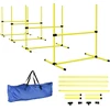 Koduva Šunų agility rinkinys, 4 vnt., kliūtys, slalomo kartys, grindų kartys, geltonas