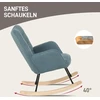 Koduva Supamasis krėslas, ergonominės formos, buko medžio slystės, iki 120 kg, šviesiai mėlynas